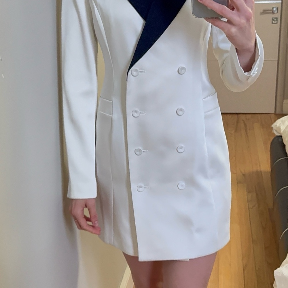 BCBGMAXAZRIA Blazer Dress Women's Long Sleeve Mini Dress in XS - Picture 4 of 15